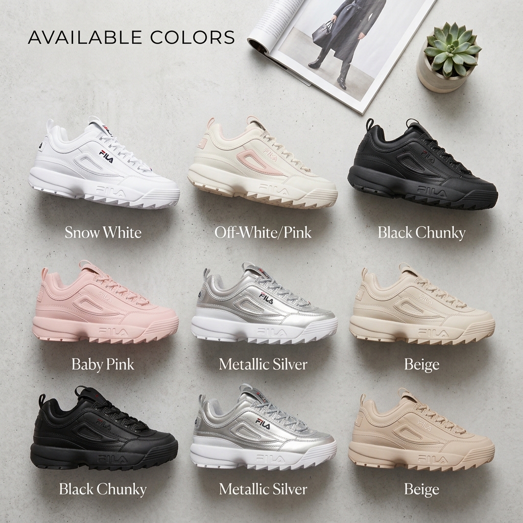 Tênis Fila Disruptor II Chunky White