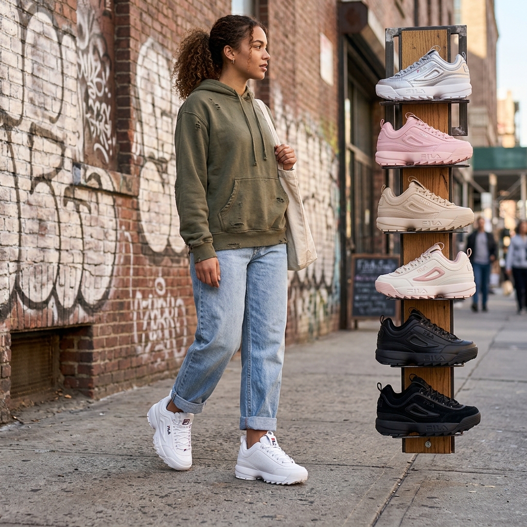 Tênis Fila Disruptor II Chunky White