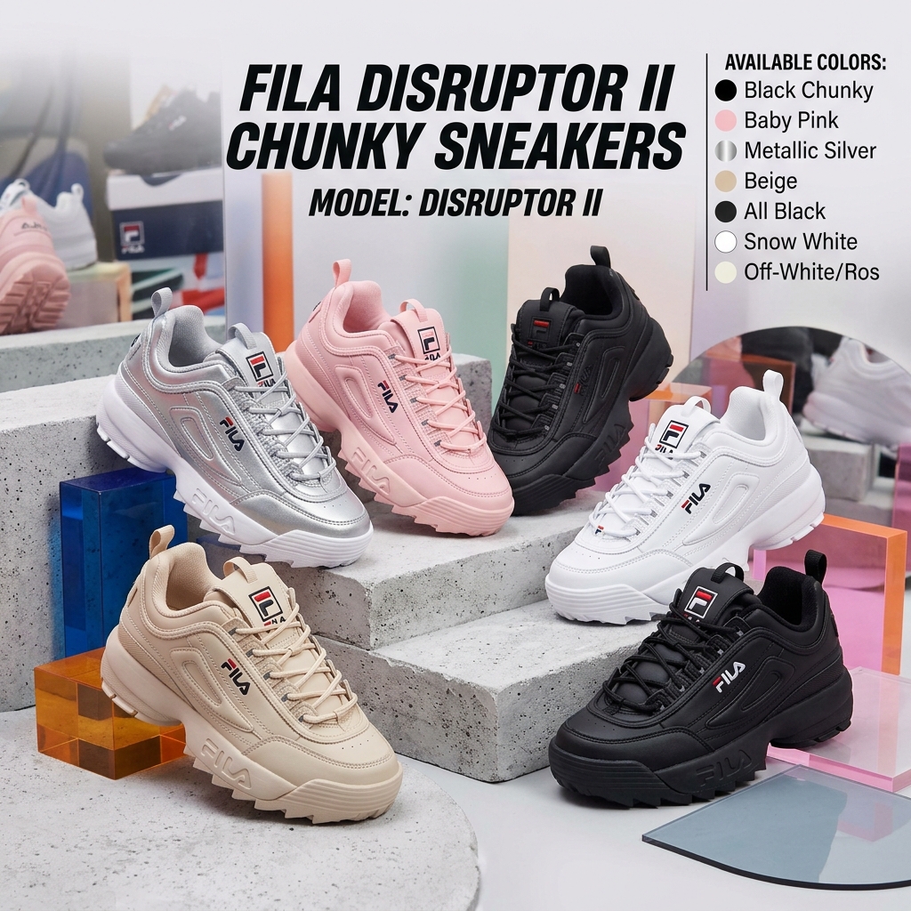 Tênis Fila Disruptor II Chunky White