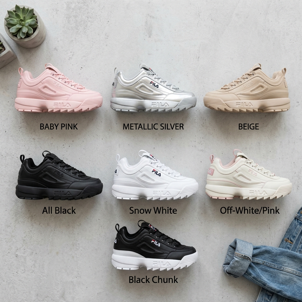 Tênis Fila Disruptor II Chunky White