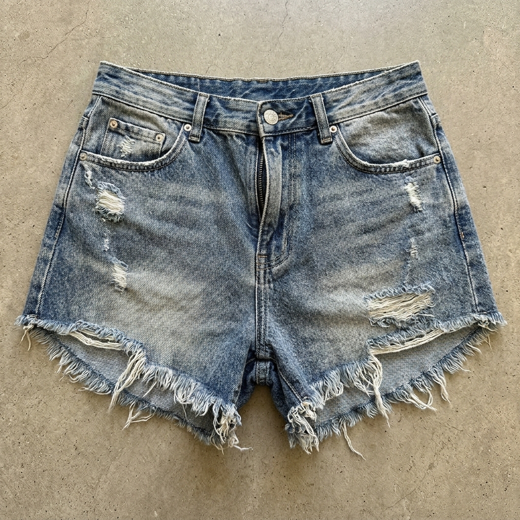 Calça Wide Leg Jeans Premium Destroyed