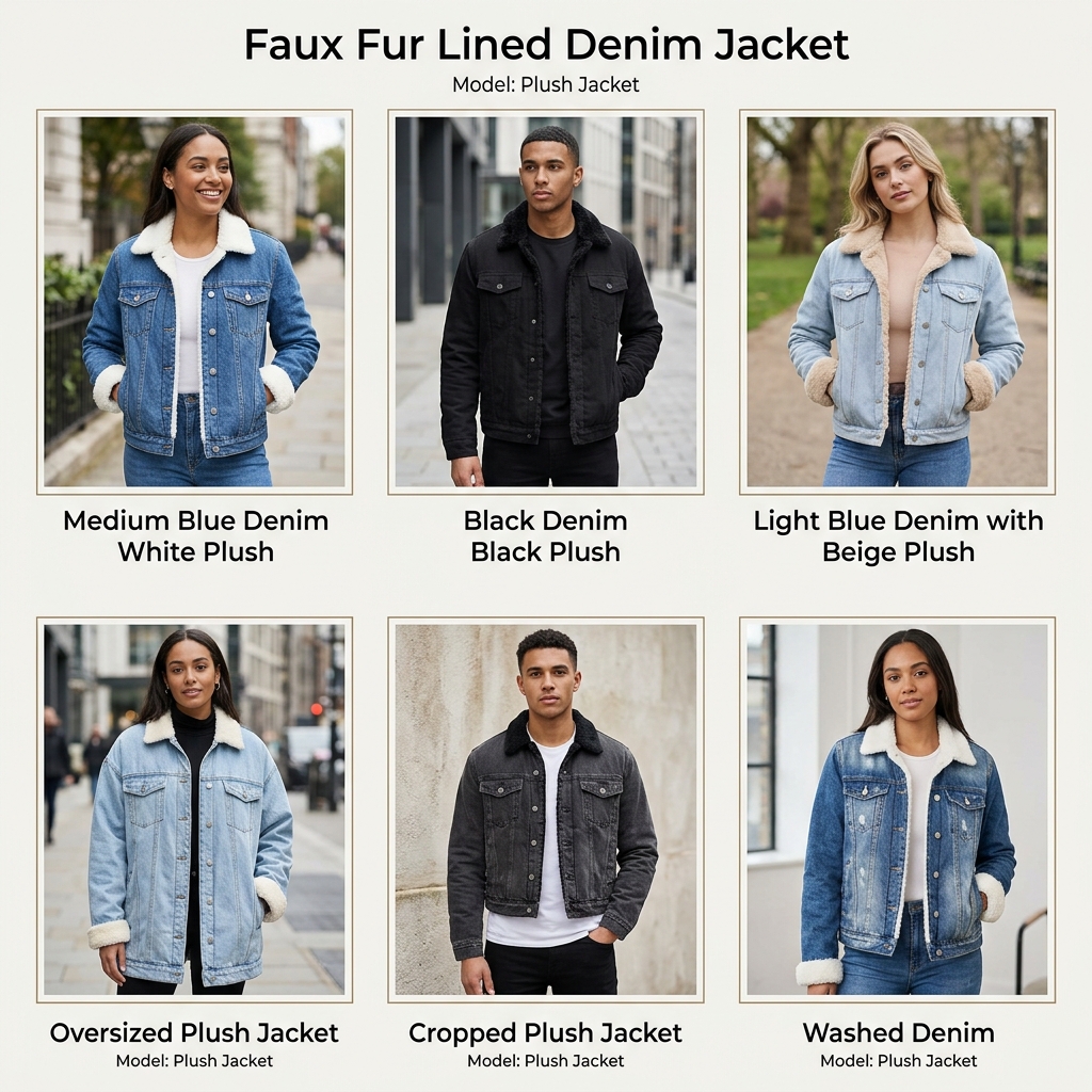 Jaqueta Jeans Forrada com Pelúcia