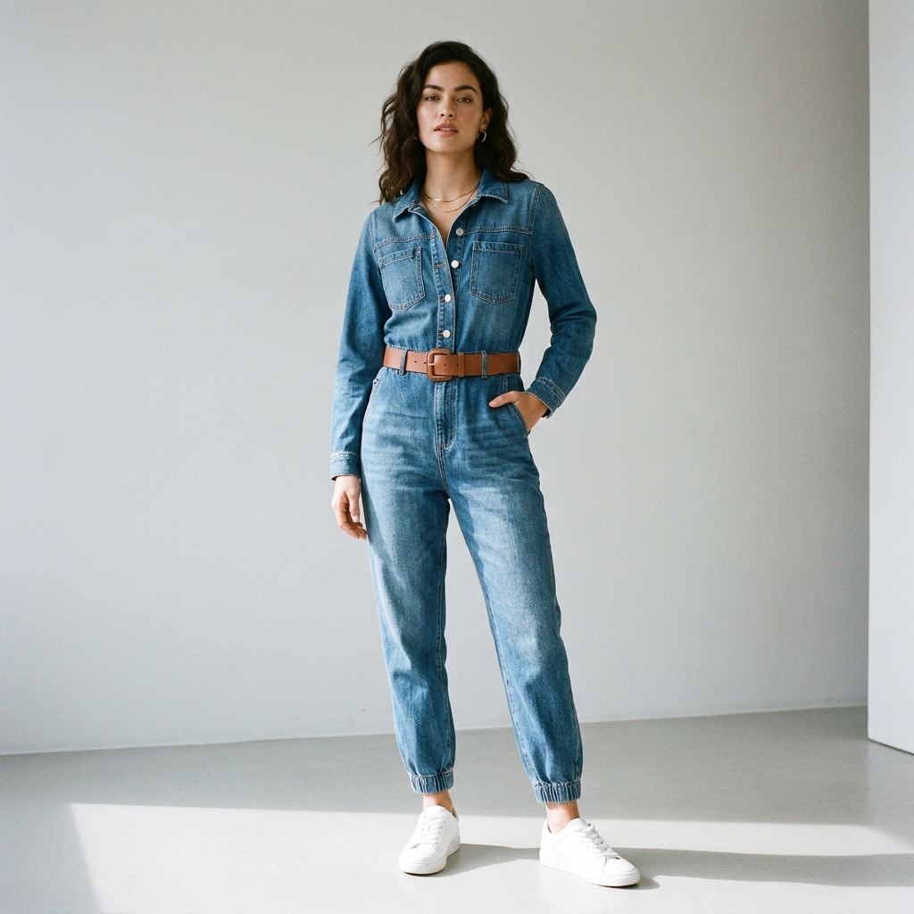 Saia Jeans Midi Evasê com Fenda Frontal