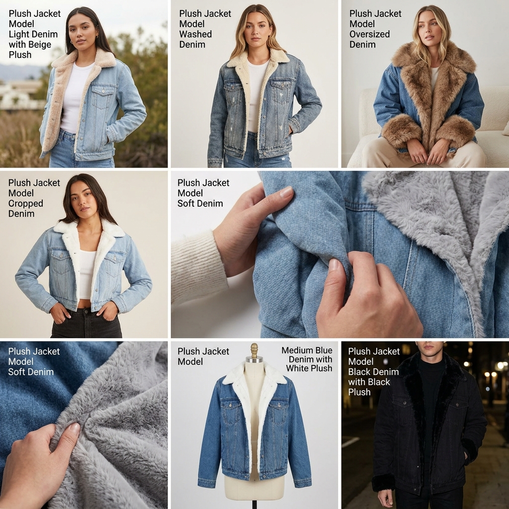 Jaqueta Jeans Forrada com Pelúcia