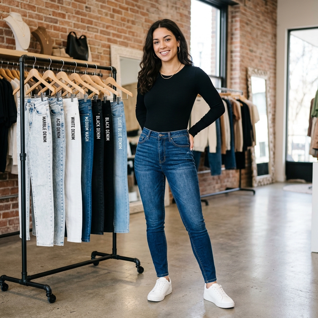 Calça Slouchy Jeans com Pregas Frontais