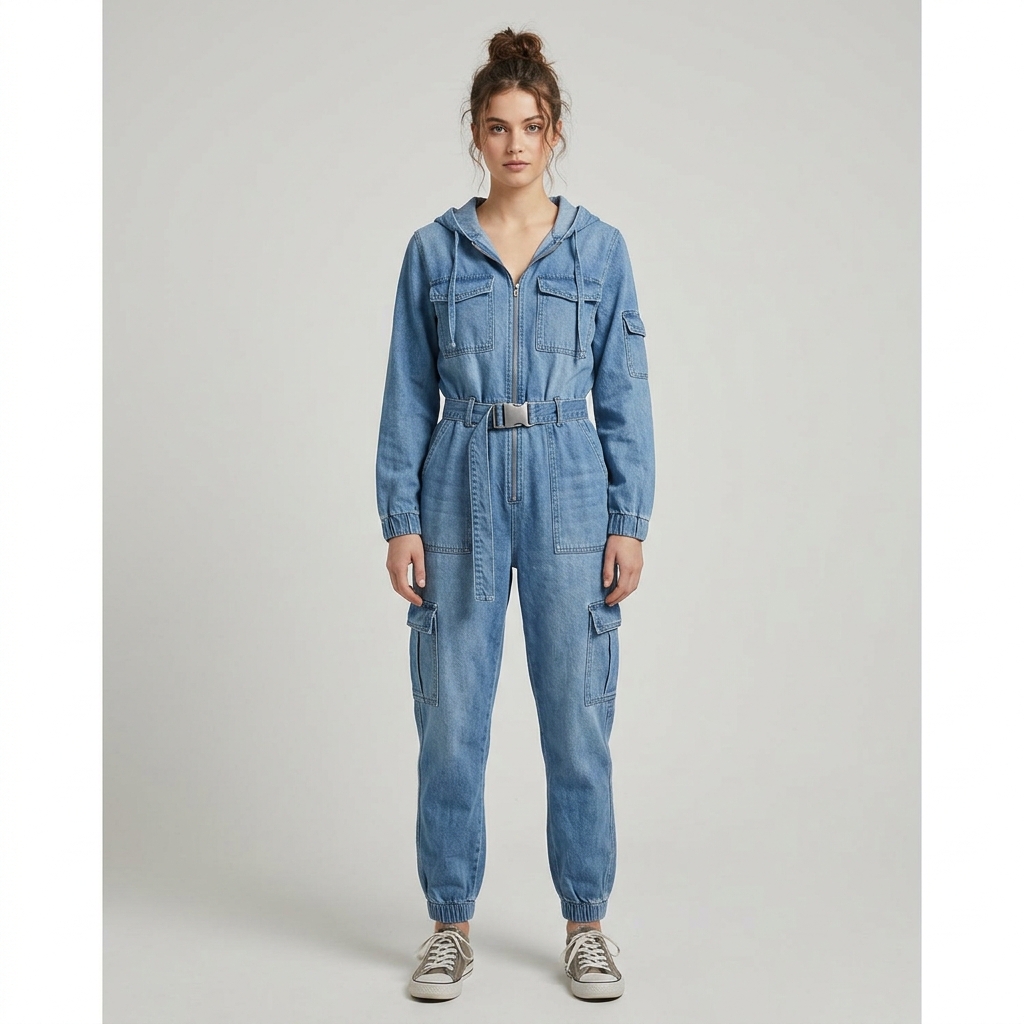 Jaqueta Jeans Oversized Feminina Lavada
