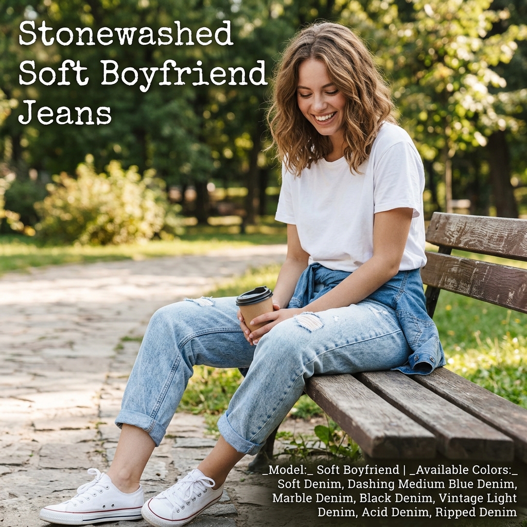 Calça Jeans Boyfriend Estonada Soft