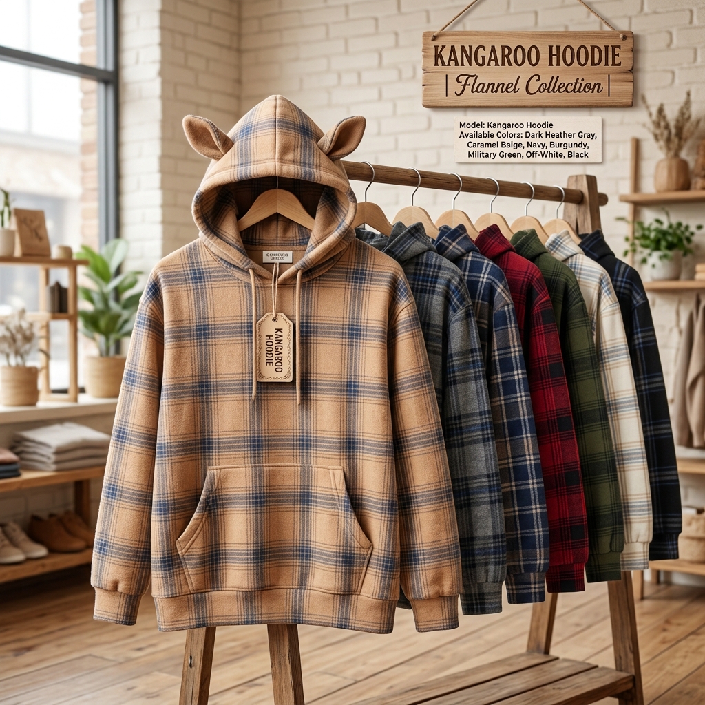 Hoodie Moletom Canguru Flanelado com Capuz