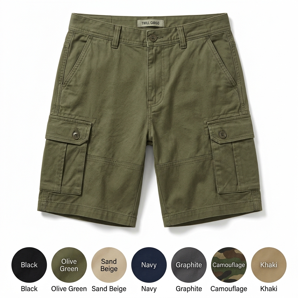 Bermuda Cargo Sarja Masculina 6 Bolsos